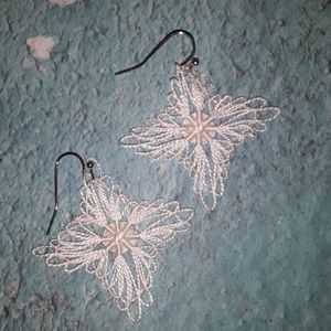 Handmade White earrings